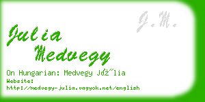 julia medvegy business card